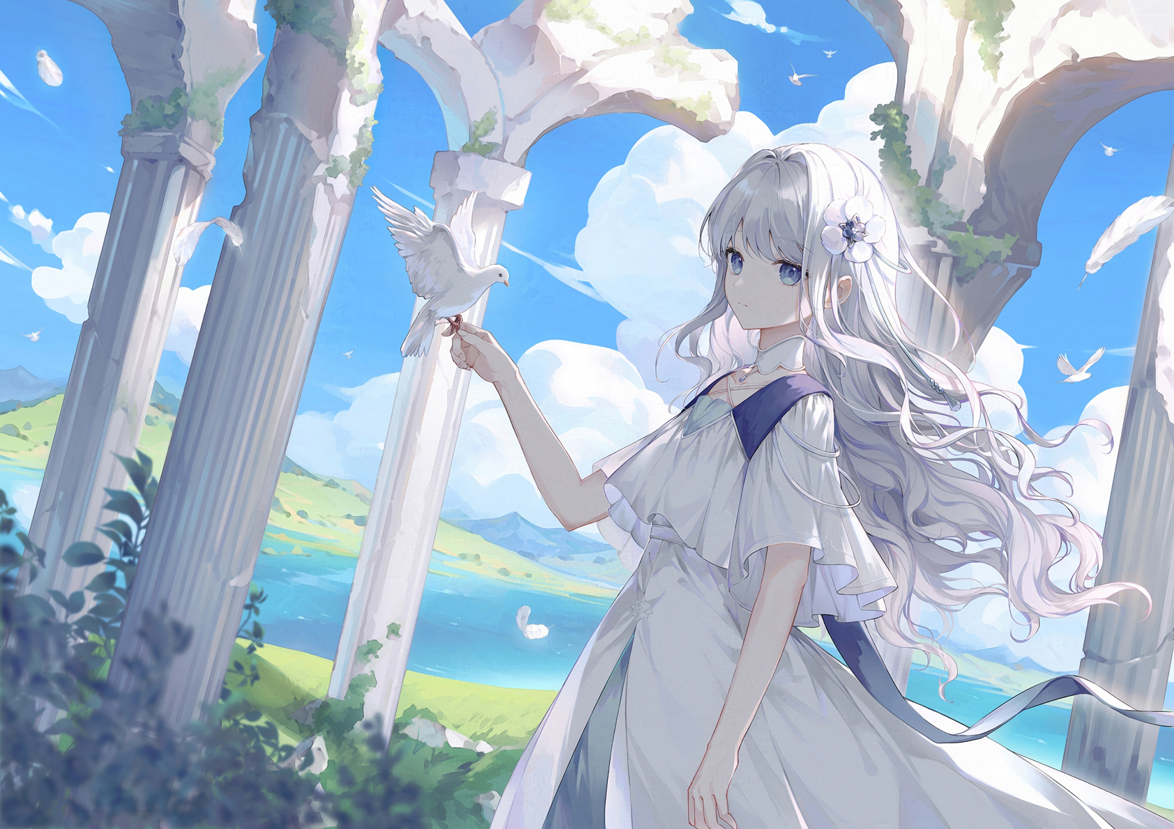 s.k.y-i★未仕立て　 仮絵羽 　白地　薄紫系　薔薇　リメイク s.k.y-i様専用☆未仕立て 仮絵羽 白地 薄紫系 薔薇 リメイク