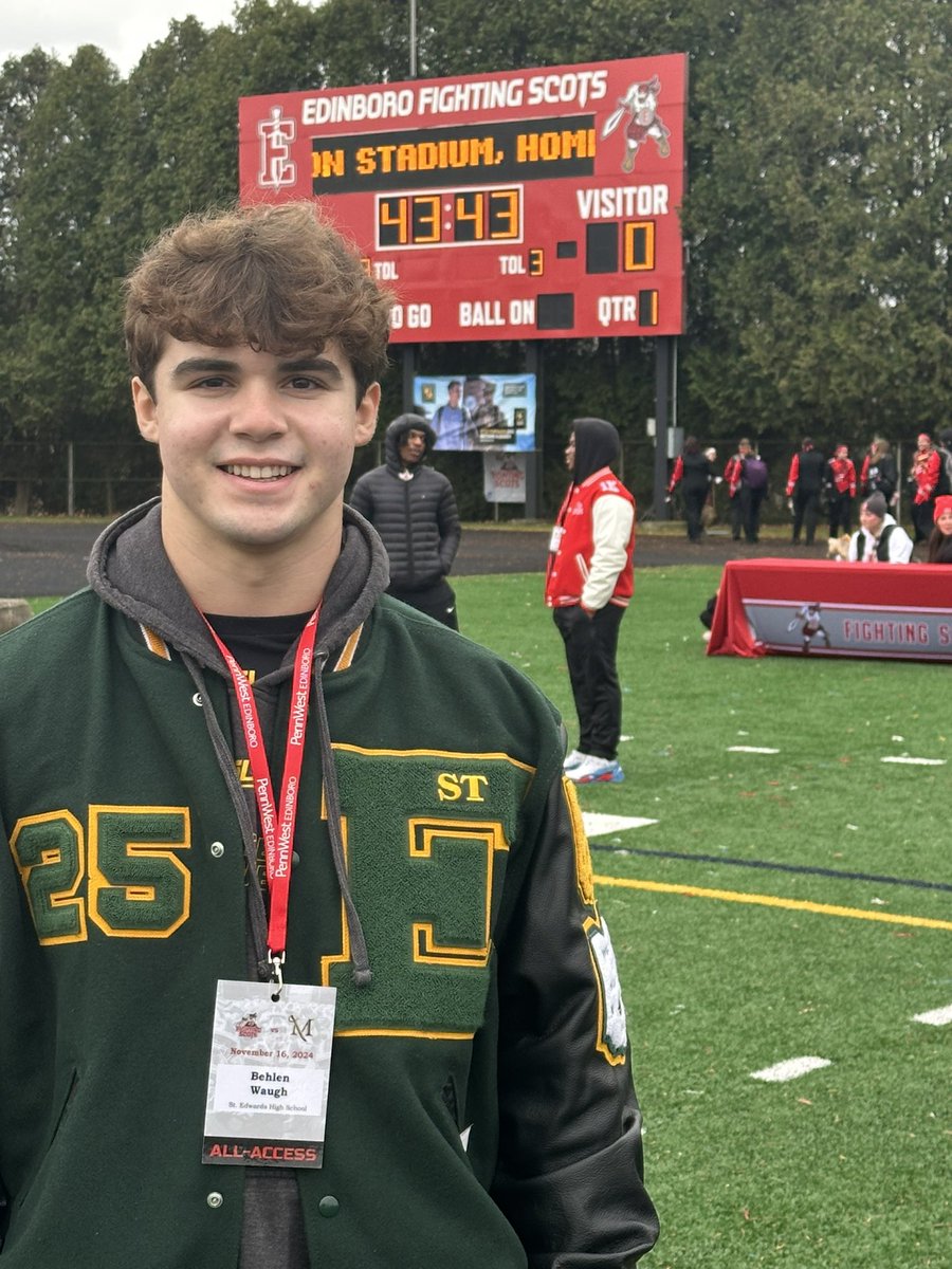 Had a blessed time at Edinboro! Thank you <a href="/CoachNulph/">Jake Nulph</a> <a href="/CoachPapley/">Tony Papley</a> <a href="/QBCoachWhite/">EJ White</a> and to all the coaches for having me! 

<a href="/rawtalentsport1/">rawtalentsports</a> <a href="/cullen_waugh/">Cullen Waugh</a> <a href="/SEHS_FOOTBALL/">St. Edward Football</a>