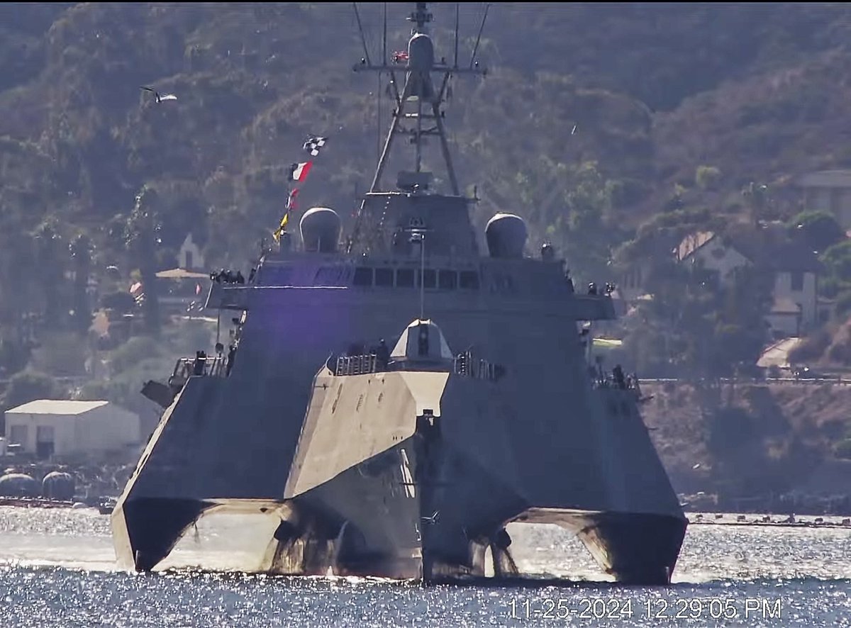 WarshipCam's tweet photo. USS Tulsa (LCS 16) Independence-variant littoral combat ship coming into San Diego - November 25, 2024 #usstulsa #lcs16ย
SRC: YT- SanDiegoWebCam https://t.co/0LLbI7chW1