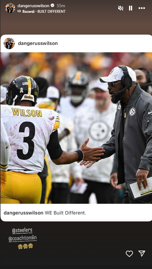 Steelersdepot's tweet photo. Russ shouting out Tomlin on IG #Steelers #NFL https://t.co/2gNkdnjSDE