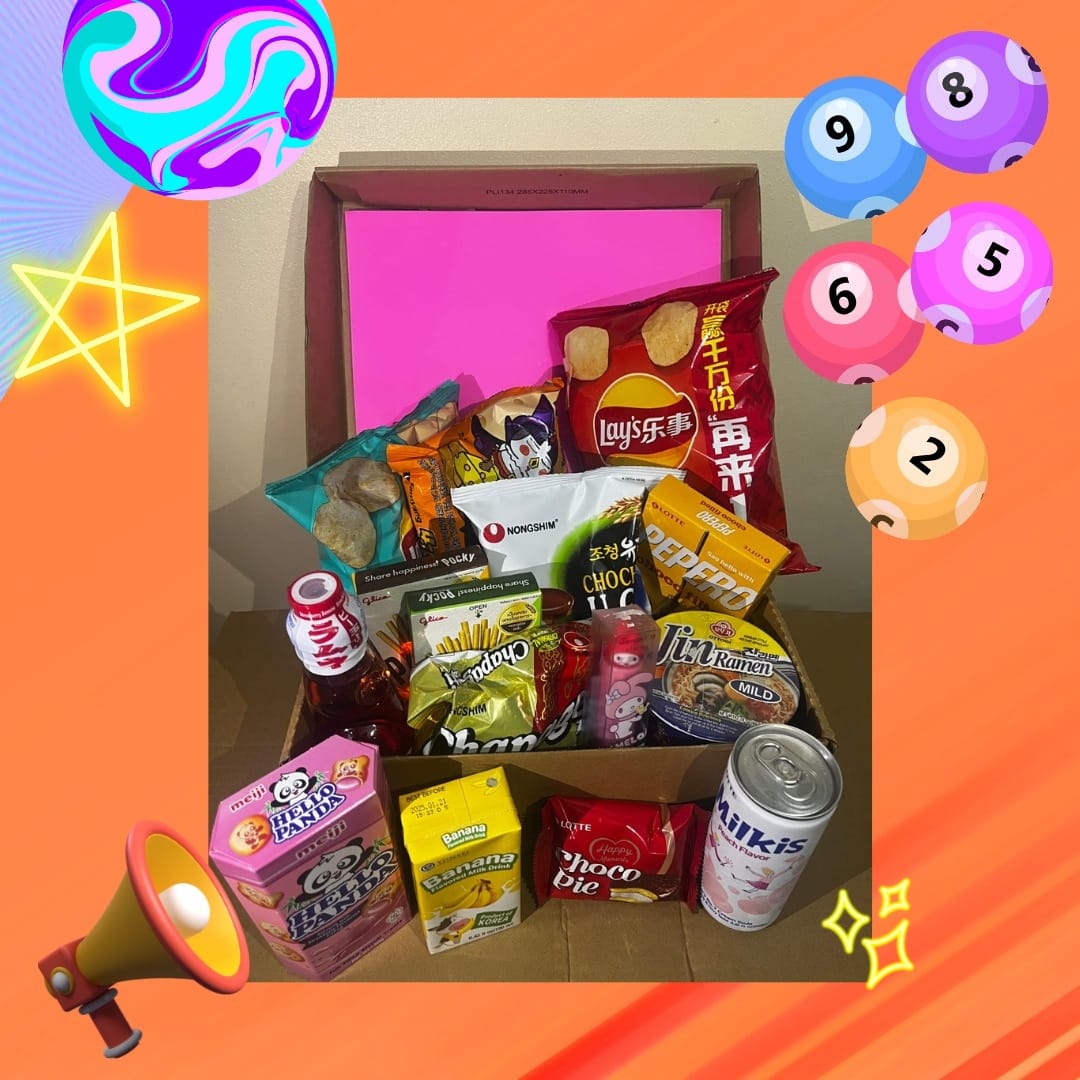 Buenas noches wenees, venimos con una Gran Tómbola a beneficio del Fanclub en donde podrán ganar una Caja de Snacks Asiáticos🥳🫶🏻, El valor del número es de 1.50$ y jugará el día 01 de Diciembre. 

Interesados porfa escribir al DM.

Boleto No pago, NO ES VÁLIDO .