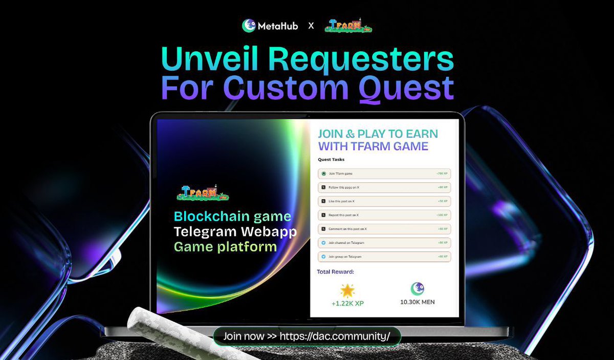 Tfarmio's tweet image. Big Airdrop Anoucement 🎉🎉
Tfarm x @MetaHubGlobal 

Metahub is Tfarm&apos;s important strategic partner in community development, we are pleased to announce this great event.

Prize Pool : $1000 🎁

Top 1 will receive 2000 MEN each.
Top 2 will receive 500 MEN each.
Top 3 -  will…