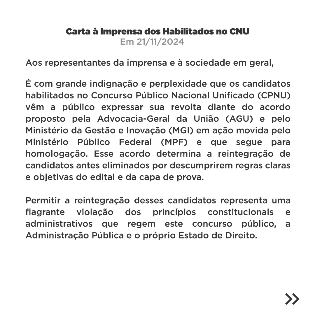 juntosCNU's tweet photo. Toda nossa desconfiança ao benefício injustificado e suspeito concedido pelo MPF a 7% dos candidatos sem deficiência eliminados de forma JUSTA pela própria incompetência.
Não compete ao MPF virar as costas para o edital como se fosse superior a ele!
Edital não é lista de feira! https://t.co/P5aQ1vo8a5