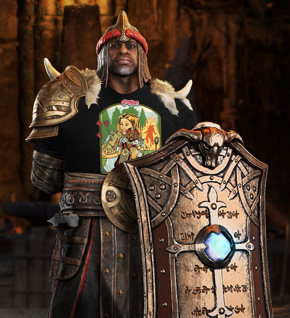 Diablo's tweet photo. Raheir's always got your back...and your front, with this SlayPals drip:

 https://t.co/vXOviUyXp1🛡️ https://t.co/AZTHigIGJD