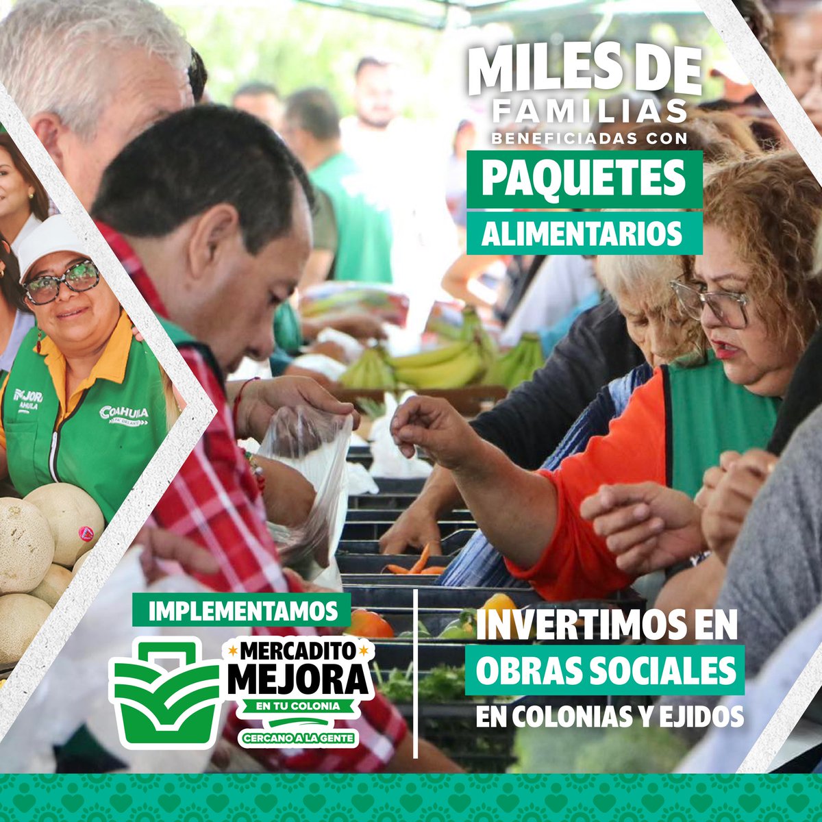 GobDeCoahuila's tweet photo. Con Mejora Coahuila, desarrollamos programas y obras sociales para el beneficio de nuestras colonias, barrios y ejidos #CoahuilaConRumbo. (1/2)

@manolojim 
@MejoraCoahuila https://t.co/ML06X8zvtD