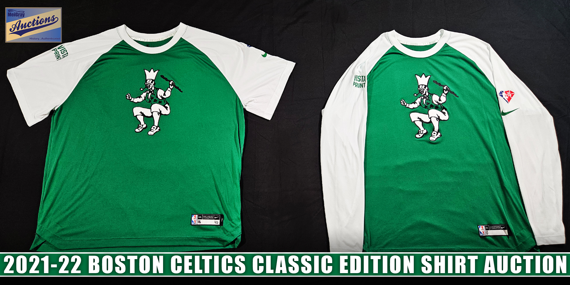 MeiGray on X Closing soon at MeiGray Auctions This 2021 22 Celtics Classic Edition Shirt Auction features 12 lots of both long and short sleeved shooting shirts from 2024 NBA Finals MVP Jaylen