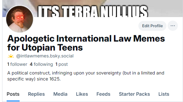 Apologetic Internat'l Law Memes for Utopian Teens tweet media