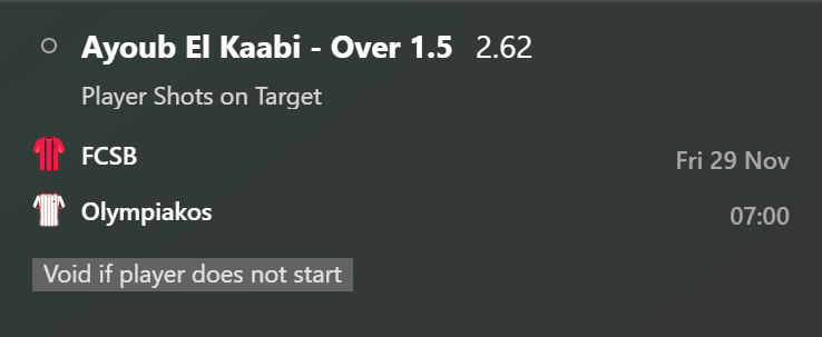 Shotsforthots's tweet image. 🇪🇺 Europa League  

El Kaabi - Over 1.5 SOT   

📊 L5 - 5,3,1,2,2
🏆 Europa - 1,2,2,1
✈️ - 3,2,3,1,2

Just an inform kinda guy right now. 

🧿