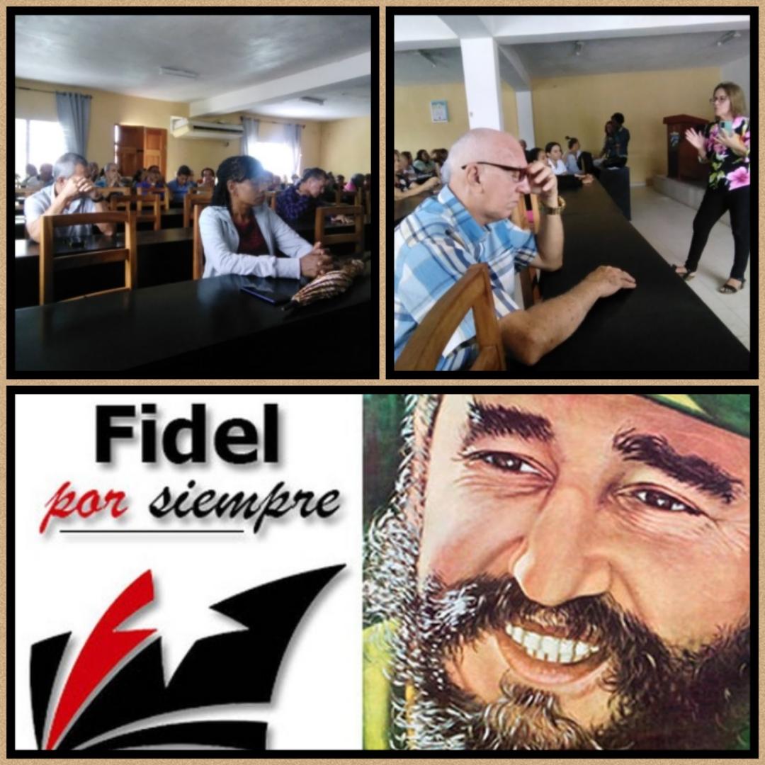 Se desarrolla matutino en la Dirección General de Educación Provincia Holguín, donde se recuerda la vida y obra de FIDEL. Sus ideas permanecen en cada obra de la Revolución y están en el corazón del pueblo de #Cuba.
#EducaciónHolguín
#FormaciónPedagógicaHolguín