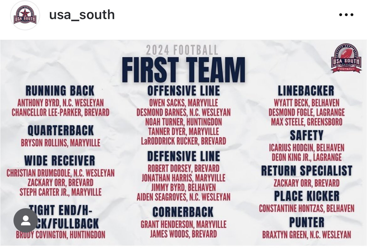 Honored to be named all conference