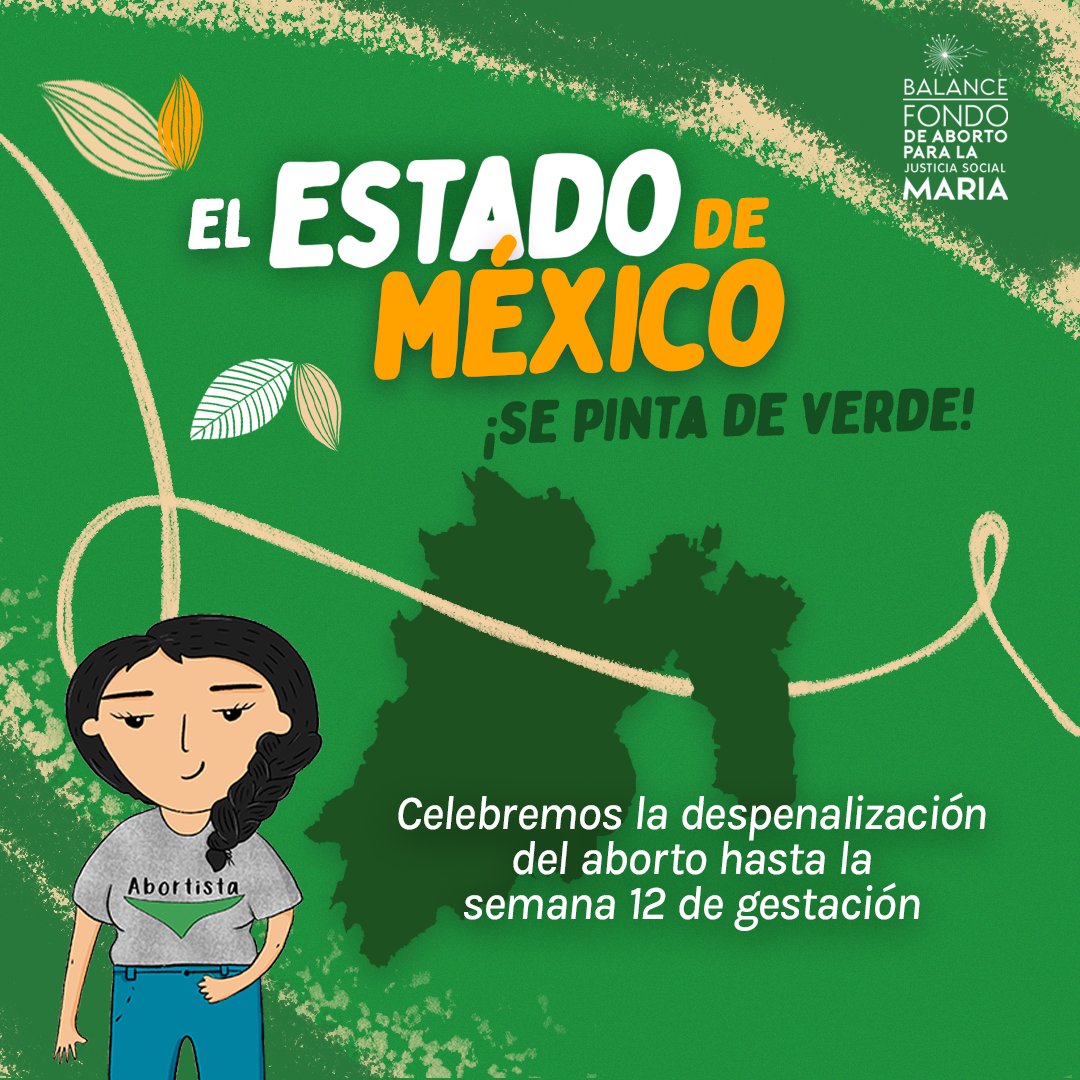 Este 25N el Estado de México se pinta de verde 💚✨ Garantizar el aborto es un paso hacia vidas libres de violencia y llenas de autonomía, ¡felicidades a todas las personas que hicieron posible este logro! 🙌🏾 #AbortoLegalEdomex #MareaVerdeEdoMex