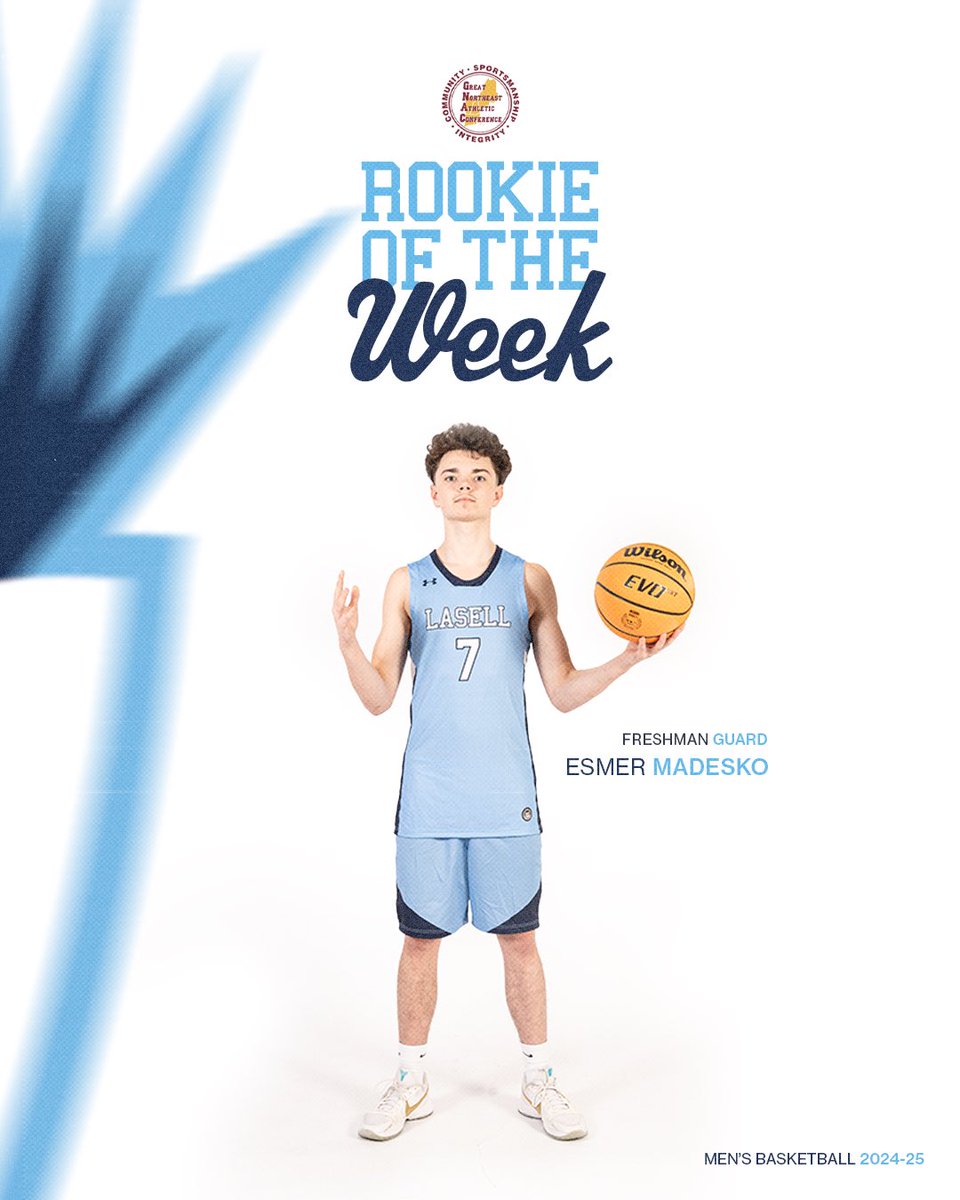 Lasell University Athletics (@lasellathletics) on Twitter photo Back-to-back Rookie of the Week honors for <a href="/LasellU_MBB/">Lasell University Men’s Basketball</a> ’s Esmer Madesko🏀💪 Back-to-back Rookie of the Week honors for <a href="/LasellU_MBB/">Lasell University Men’s Basketball</a> ’s Esmer Madesko🏀💪
