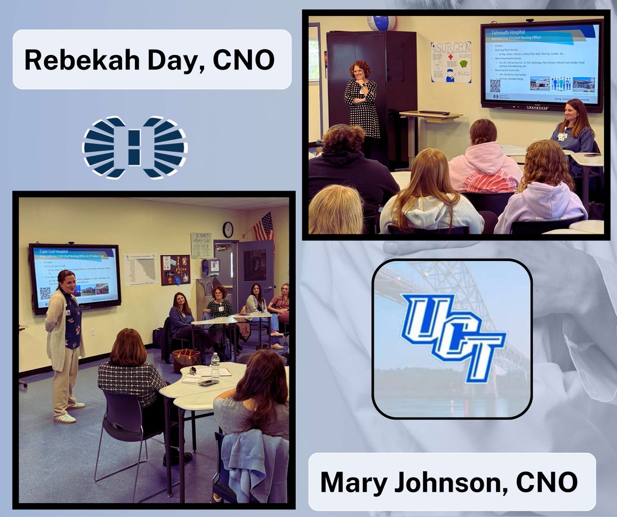CCHCCareers's tweet photo. This week reminds us what we are thankful for.  One is our fantastic partnership with Upper Cape Cod Regional Technical School in Bourne.  
Thank you to the current students doing co-ops with us and Ms. Lotito for her continued support in the Cape Cod Healthcare system. https://t.co/7BSs9O3T1f
