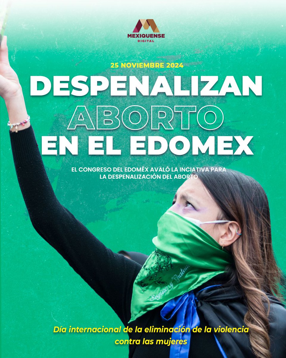 MexiquenseTV's tweet photo. 🔴 #UltimaHora | Con 55 votos a favor, 7 en contra y 4 abstenciones, las y los diputados de la @Legismex aprueban la iniciativa que despenaliza el #aborto en el #Edomex.

El Estado de México se convierte en la entidad número 18 en despenalizar la interrupción del aborto en el país en el marco del #25Noviembre.