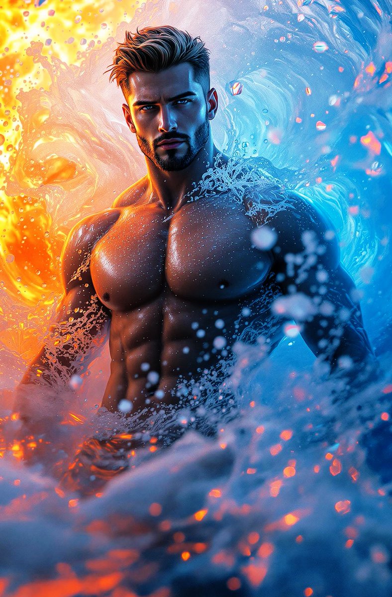 kiddcarrillo's tweet photo. Let’s improve our renders mixing fire and water #models #flux1 #vfx #GenerativeAI https://t.co/f6QeR7WHVe
