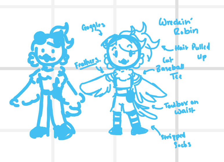 firebirdscall's tweet photo. Introducing... Wreckin' Robin! She's a Finding Frankie OC that I've been wanting to create for a while based off of "Hey There Little Robin Girl" by Lydia the Bard! 
Robin's some kind of mechanic, I dunno yet... 🪶🛠️🩹🥽
#FindingFrankie #FindingFrankiefanart #FindingFrankieOC https://t.co/5cvMv93YaJ