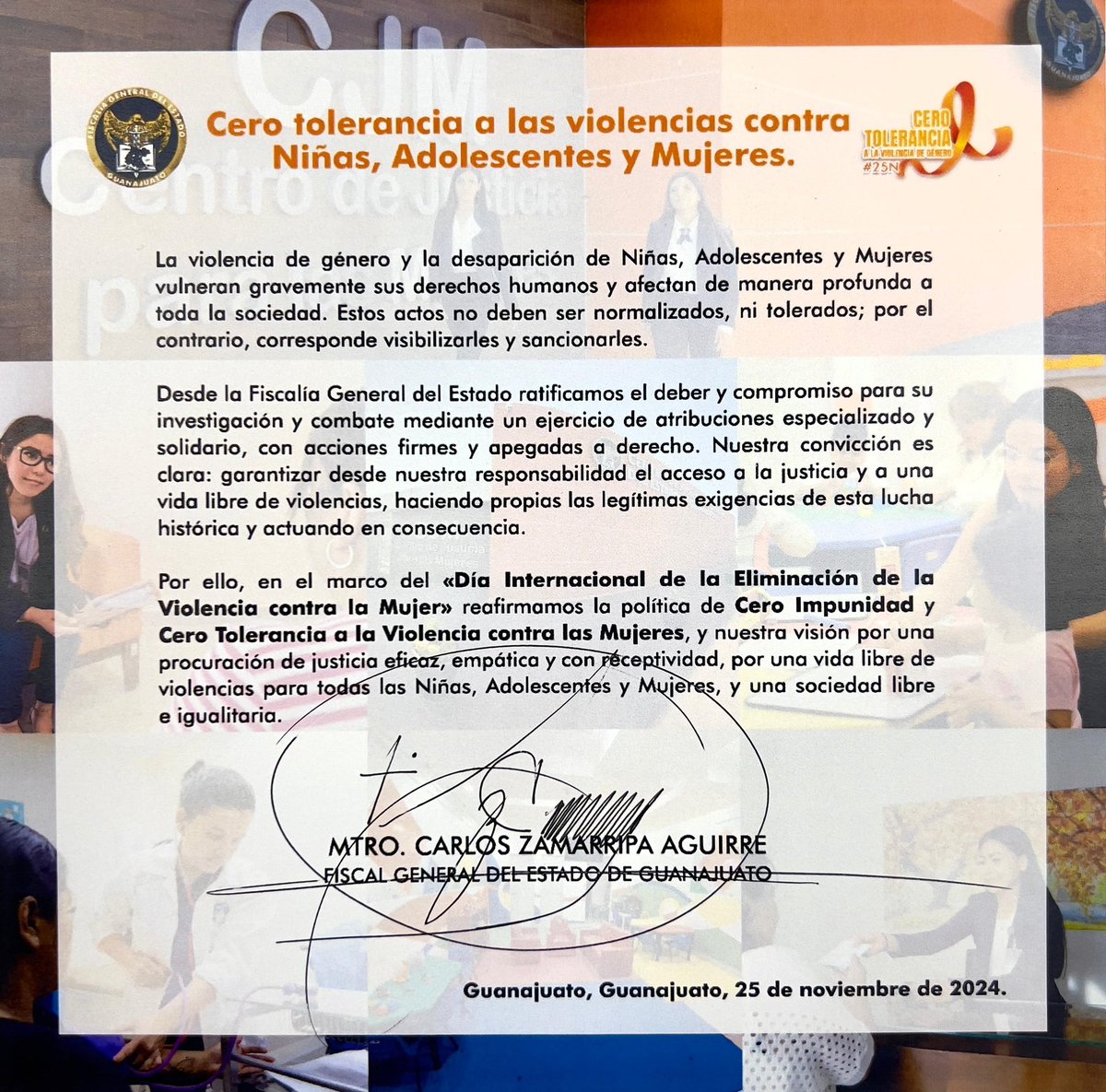FGEGUANAJUATO's tweet photo. #DíaInternacionalDeLaEliminaciónDeLaViolenciaContraLasMujeres
#25N
#CeroTolerancia https://t.co/VWtl9PueoX
