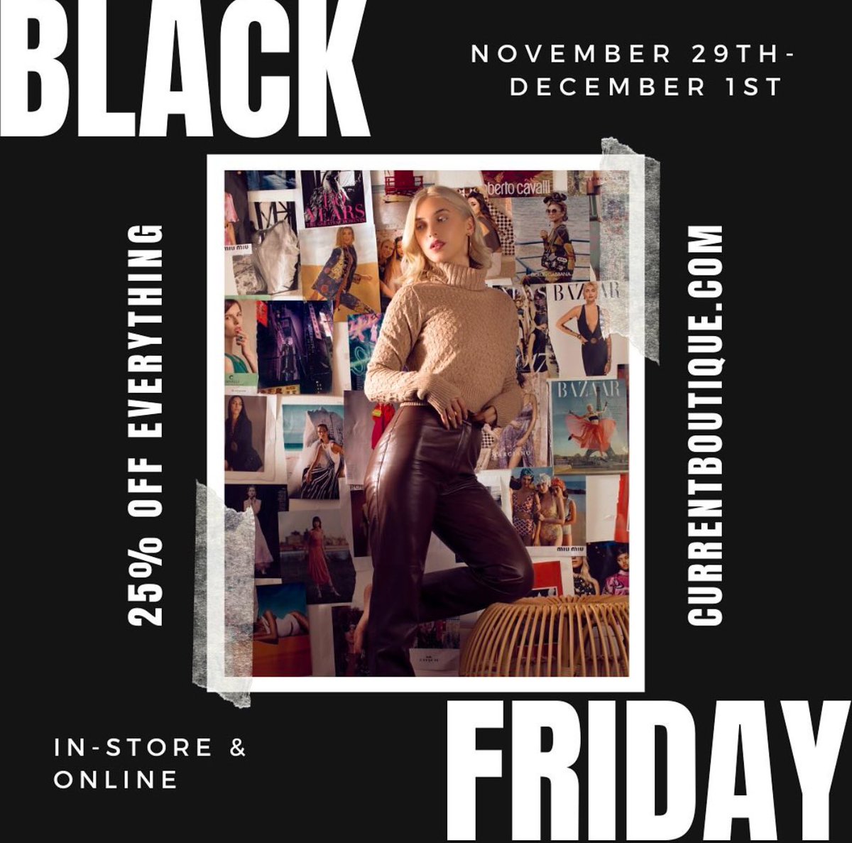 currentboutique's tweet photo. 🌟 Shop Sustainable, Shop Stylish at Current Boutique! ⭐️Visit us Black Friday weekend and elevate your style while being kind to the planet! 💚

Spread the word and tell a friend who loves designer fashion! 👗 #CurrentBoutique #SustainableFashion #ShopSecondhand https://t.co/xrEiqLJ4HT