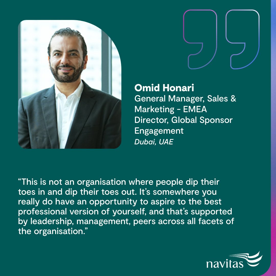 Thank you to Omid Honari for participating in #TheStoriesThatMadeUs project and sharing his story and experiences of working with Navitas since 2012.

Listen here 👉 navitas.com/stories/profil…

 #celebrating30years #partnerships