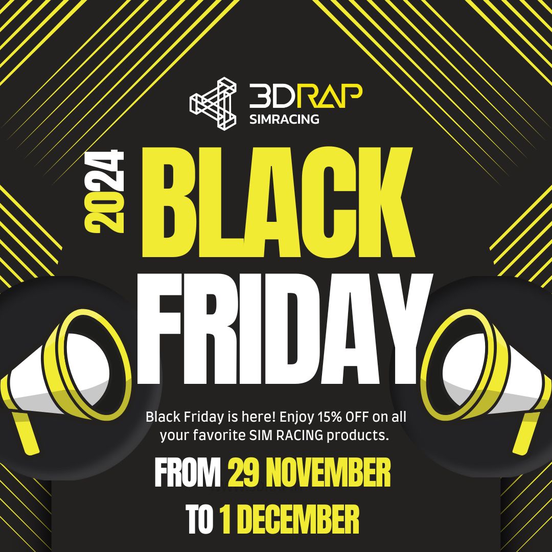 TREDIRAP's tweet photo. 🚨 Black Friday 2024 Alert! 🚨 https://t.co/ZX5Z108GX6 🚨
Don't miss out on our limited time offer, available from November 29th to December 1st. Take your sim racing setup to the next level with up to a 15% discount on all products! 

#3DRAP #SimRacing #BlackFriday2024 https://t.co/bLdVvqXIZE