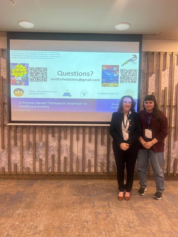 It’s always an extraordinary pleasure to get to present a workshop with my colleague &amp; good friend, Dr Alison Stapleton. This year at #PSIconf24 we presented on the MAGPIES approach to anxiety in neurodivergent children using ACT &amp;RFT.