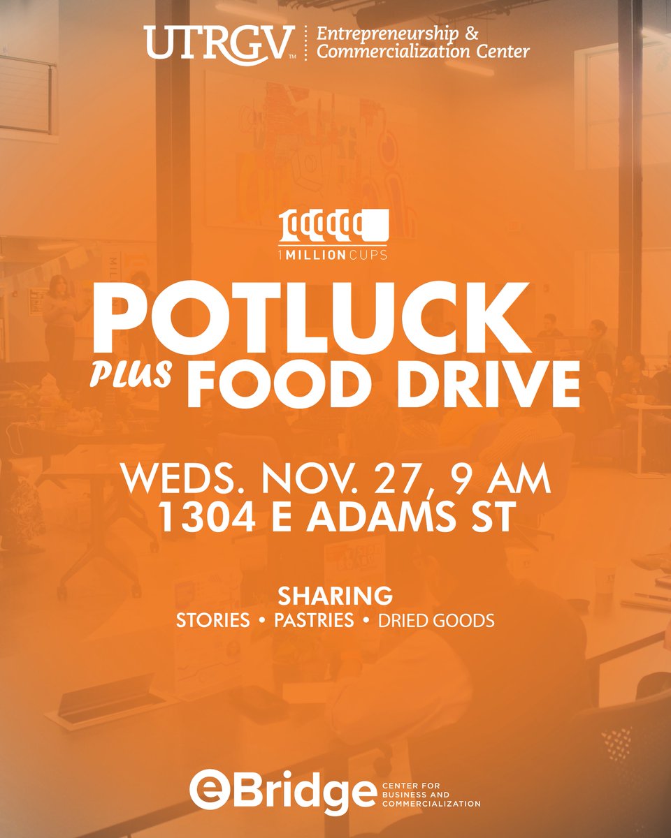 1millioncupsbtx's tweet photo. This week, as we embrace the spirit of Thanksgiving, we invite you to join us for a 1MC Potluck + Canned &amp; Dried Goods Drive!

Let’s come together to give back and make a difference this holiday season. Don’t forget to bring your extra cans!

📅 Weds, Nov. 27, 2027 - 9:00 AM https://t.co/qjdHRcPIH5