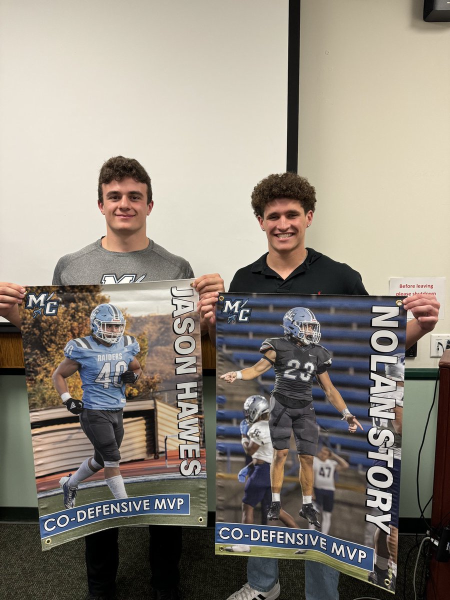 Nolan Story (@nolanstory23) on Twitter photo I’m blessed to be back on the field and have a successful year leading the Nation in Tackles per game (14.3). I am honored to be named Co-Defensive MVP with <a href="/_JasonHawes/">Jason Hawes</a> and make the All-Conference Team!
<a href="/mcraidersfb/">MC Raider Football</a> <a href="/CoachCasillas91/">Chris Casillas</a> <a href="/CoachJDiazMC/">John Diaz</a> <a href="/dthedeacon/">Dejon Jernagin</a> <a href="/joe_smigiel/">Joe Smigiel</a> I’m blessed to be back on the field and have a successful year leading the Nation in Tackles per game (14.3). I am honored to be named Co-Defensive MVP with <a href="/_JasonHawes/">Jason Hawes</a> and make the All-Conference Team!
<a href="/mcraidersfb/">MC Raider Football</a> <a href="/CoachCasillas91/">Chris Casillas</a> <a href="/CoachJDiazMC/">John Diaz</a> <a href="/dthedeacon/">Dejon Jernagin</a> <a href="/joe_smigiel/">Joe Smigiel</a>