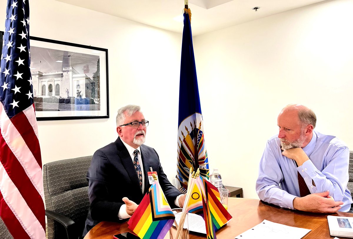 We were honored to host 🇨🇦 diplomat and researcher Douglas Janoff today at the State Dept. His book, "Queer Diplomacy," explores the challenges &amp; triumphs of advancing the human rights of LGBTQI+ persons on the global stage. Today’s talk highlighted #diplomacy’s vital role in