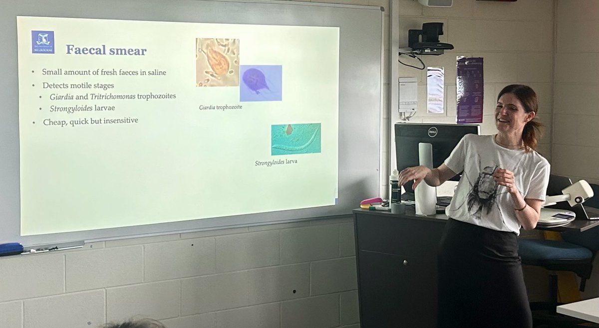 Stuart Ralph (@sturalph) on Twitter photo I wish I had a slide with “Faecal Smear” as the title. Lovely to hear the enthusiasm of <a href="/BlowToTheFly/">Dr Clare Anstead</a> for all things faecal. She says “Fresh is Best”. #CiP2024 <a href="/AS_Para/">Aust Soc for Para</a> I wish I had a slide with “Faecal Smear” as the title. Lovely to hear the enthusiasm of <a href="/BlowToTheFly/">Dr Clare Anstead</a> for all things faecal. She says “Fresh is Best”. #CiP2024 <a href="/AS_Para/">Aust Soc for Para</a>