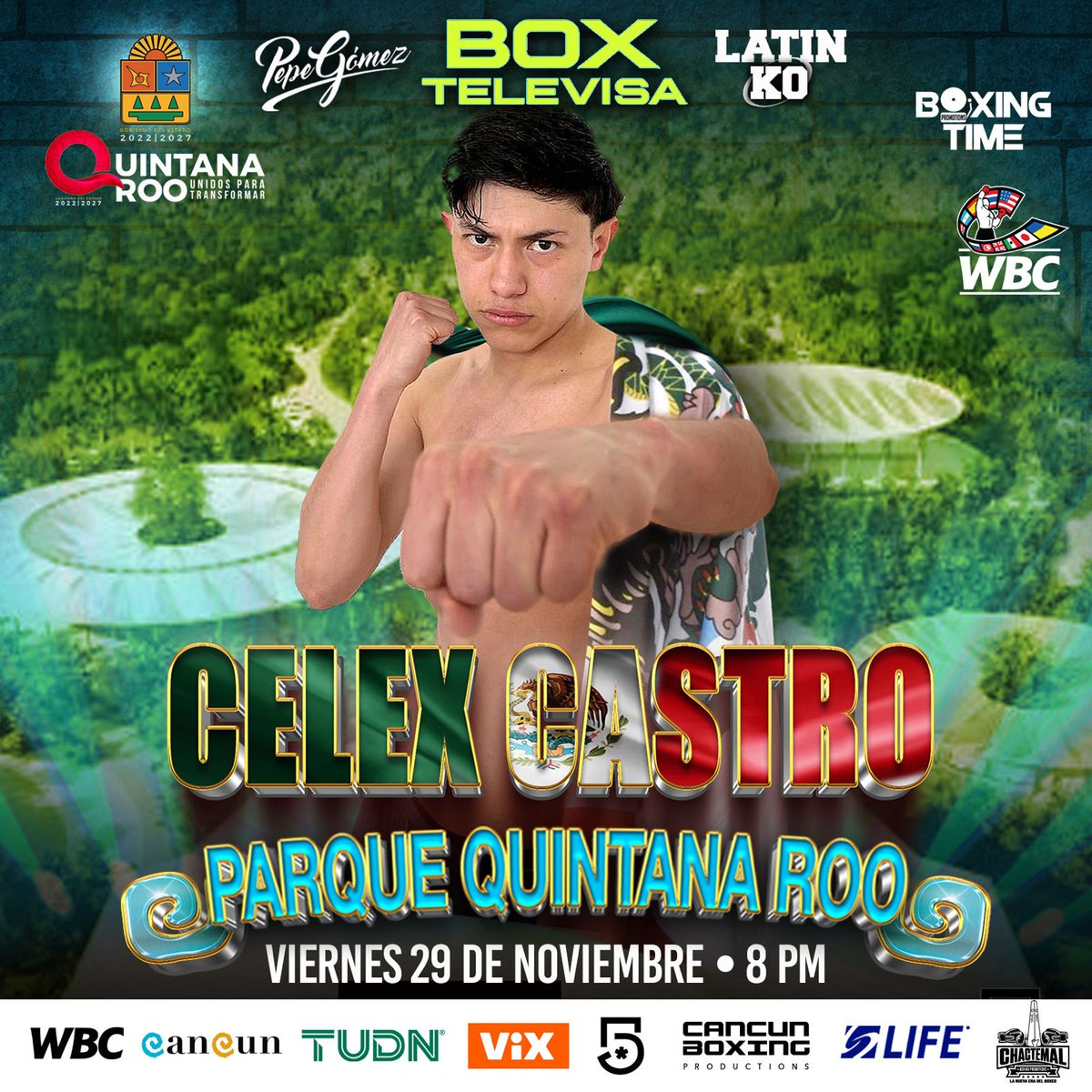 LatinKOprom's tweet image. 🥊 Celex Castro: "Al #Profeta lo noqueo antes del octavo o no cobro"🥊

🖋️facebook.com/share/p/19TgsK…

🏟️ Parque Q. Roo
📆 29/nov
📺 @MiCanal5

#BoxTelevisa

@WBCBoxing @wbcboxeo 
@wbcmoro 
@Turismo__OPB 
@PepeGomezCancun 
@MEMOROCHABTP
@oskuchle