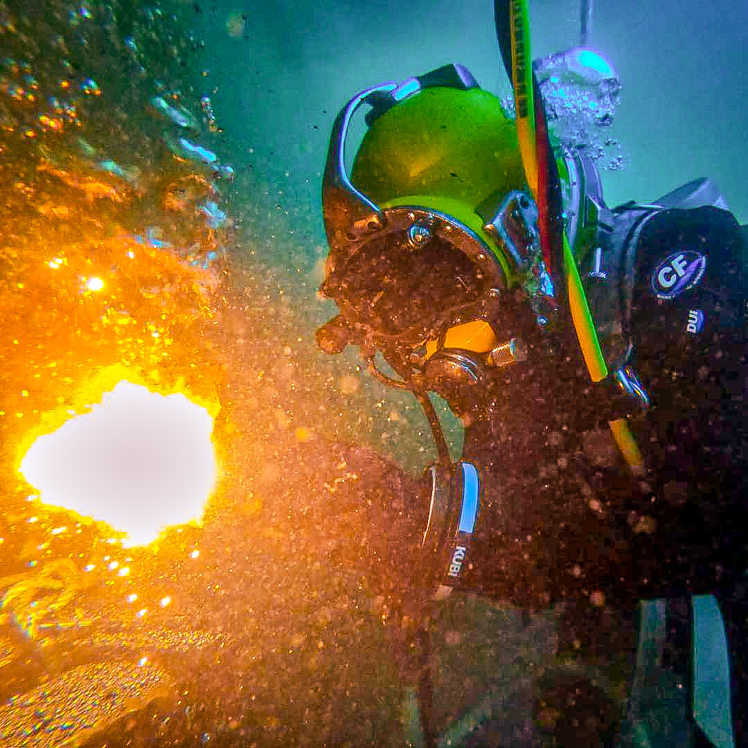 "Do I need training in welding prior to your Unrestricted Surface Supply course?" Nope! We dedicate time to introduce students to topside welding before taking it under water! #DiveSafe #CommercialDiving #UnderwaterWelding #BCDivers
