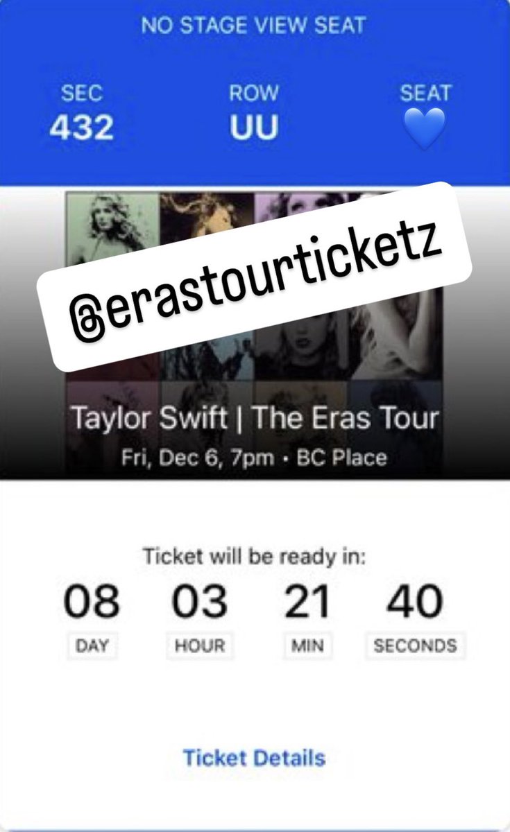 erastourticketz's tweet image. **SELLING**
🩶(2) tickets for Vancouver @ BC Place on 12/6/2024; TOTAL: $39 CAD + PayPal G&amp;amp;S fee 
🩶Please comment only if you are a Canadian Swiftie &amp;amp; this will be your first Eras show!
🩶Ticket(s) and price have been verified.

*Please no DMs! 🫶🏻