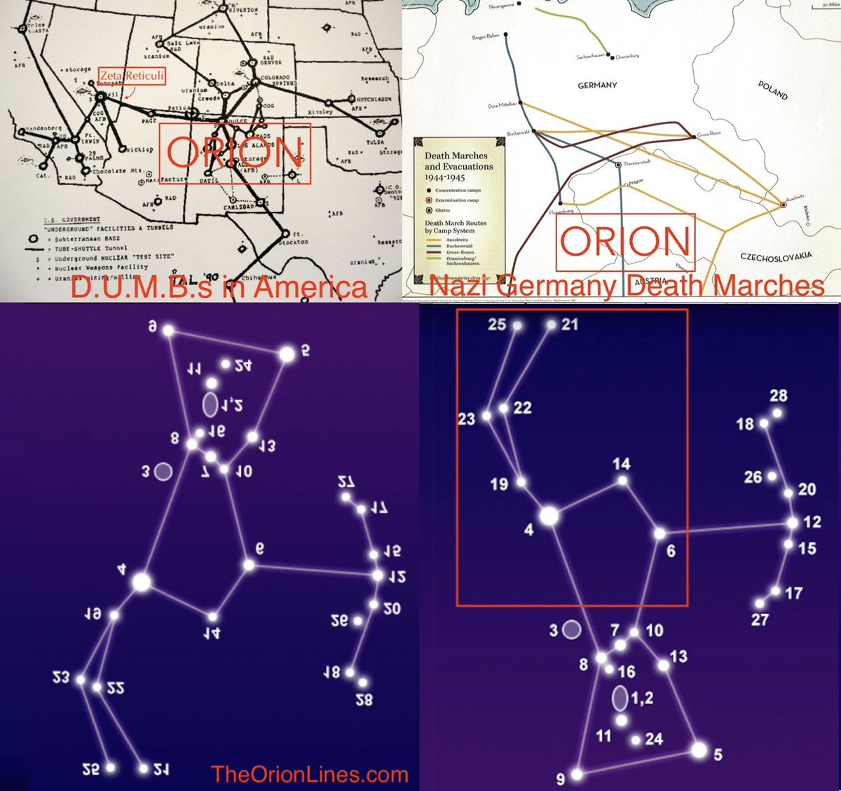 RyushinMalone17's tweet image. They built the deep underground military bases in America and the Nazi death marches in Germany, identical in shape and size. The aliens have been eating us in mass scale. theorionlines.com
