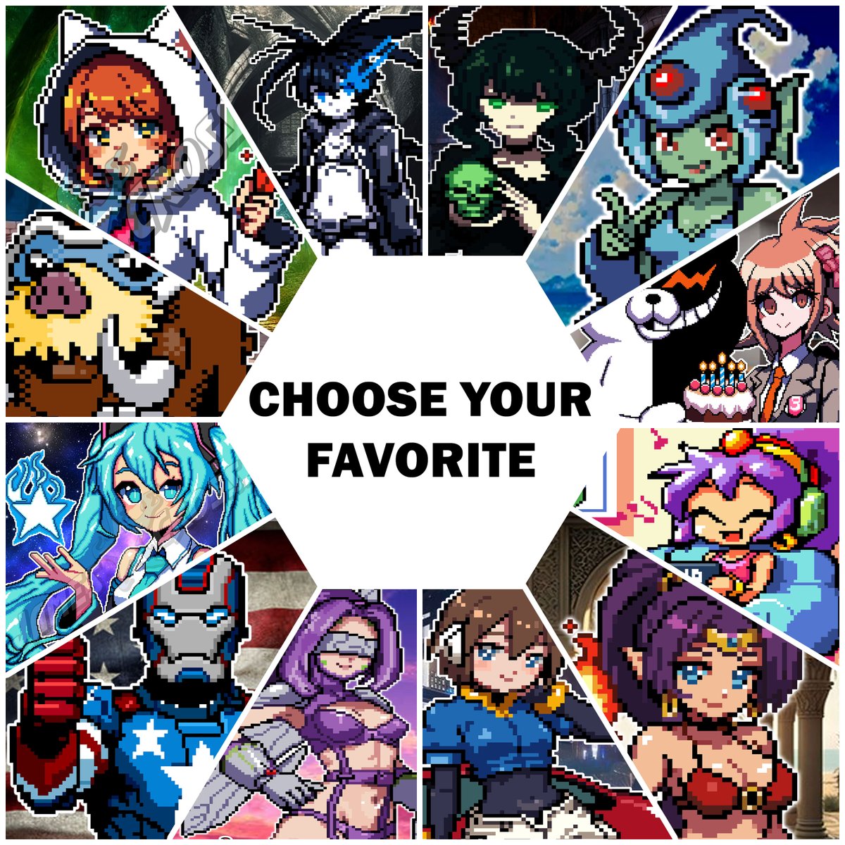 JamesCrossDS's tweet photo. [ENG/ESP] Out of all the drawings I've made this year, which ones have been your favorites? / De todos los dibujos que he hecho este año, ¿cuáles han sido sus favoritos?

#BlackRockShooter #DeadMaster #Ranamon #Monokuma #Shantae #Kazemon #IronPatriot #Harpnote #HatsuneMiku https://t.co/PcAgRwLbsP