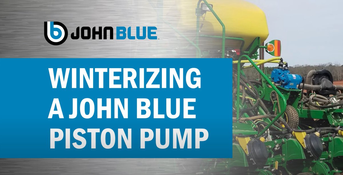 New Blog: We’re sharing a must-watch YouTube video from John Blue on how to properly winterize your John Blue Piston Pump! Read the blog and watch the video on our website here:ow.ly/X7oZ50UfqUk

As your trusted John Blue dealer,call us 800-351-1587 for all your pump needs!
