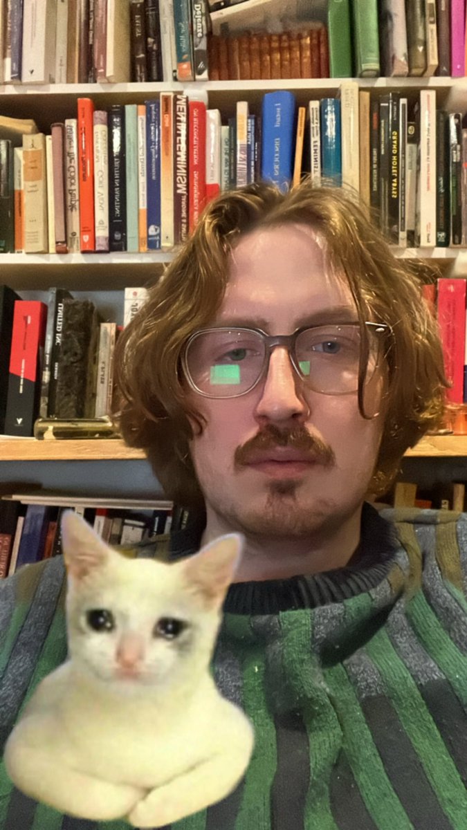 JulianStuart11's tweet image. On the mend from a cold and have an early appointment at the bank, a doctor’s appointment, and a presentation to give in my Holocaust Historiography seminar tomorrow. I just wanna hang at home with my new buddy though. #phdproblems