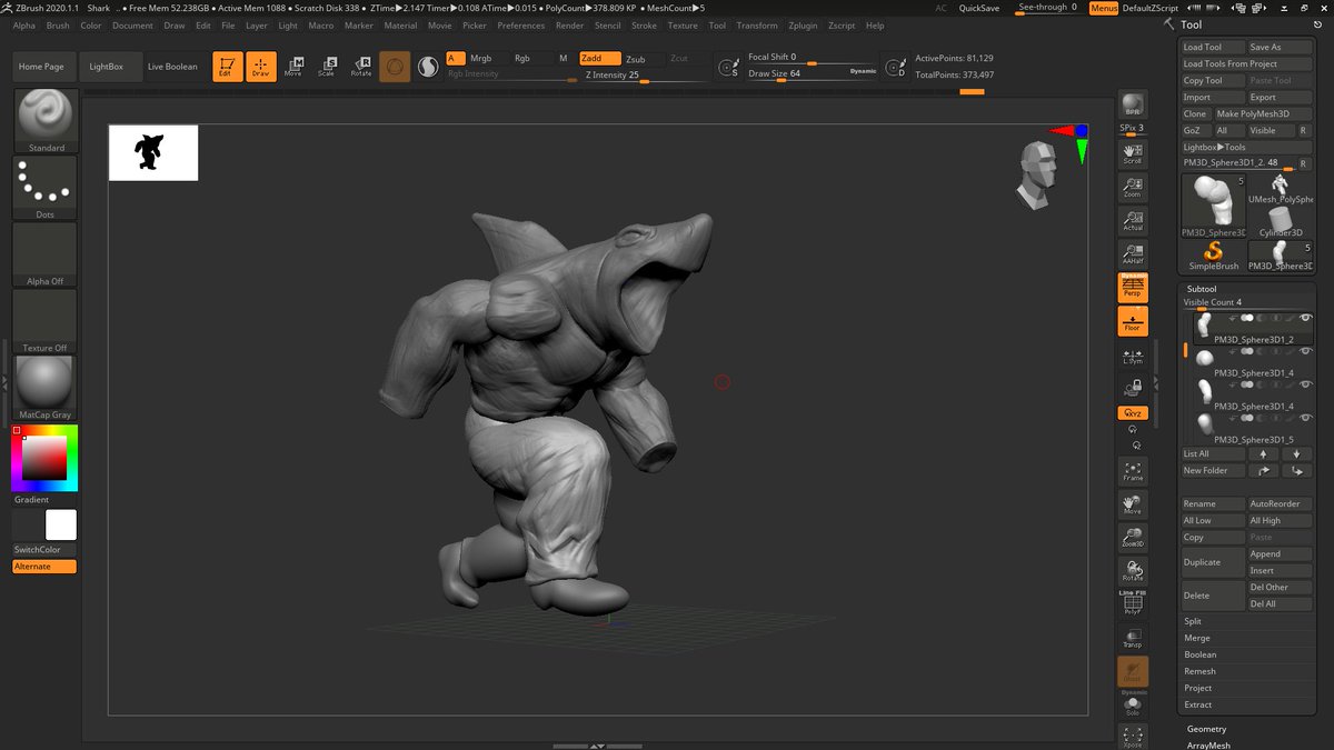 Okay okay...I'm falling in love with  this app.

#zbrush #zbrushsculpt