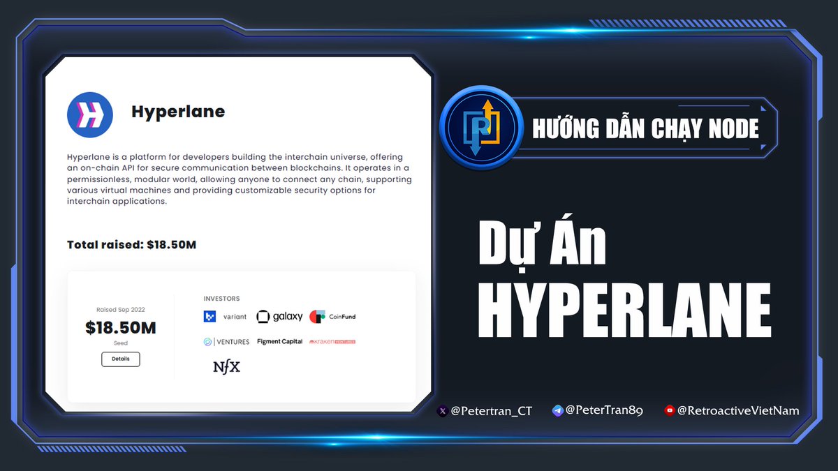 PeterTran_CT's tweet photo. 🔥Hướng dẫn chạy node @hyperlane 

Dự án raised vốn hơn 18M$, anh em nào chưa cày airdrop thì có thể cày kèo này nha. Về hướng dẫn cày airdrop kèo này thì có bài viết khác. Trong bài viết này sẽ hướng dẫn các bạn chạy node thôi nha.

- 5.5$ VPS + 0.2$ làm phí gas trên Base Mainnet

- Hoặc chạy trên PC thì tốn tiền điện treo máy🤪. Chạy trên PC thì tốc độ mạng phải từ 150mb trở lên.

- Video với hướng dẫn bên dưới!
#Airdrop #retroactive #Node