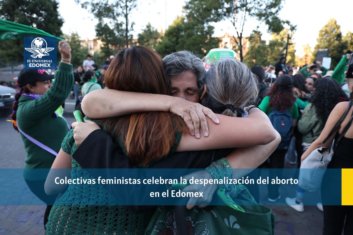 Univ_Edomex's tweet photo. 🚨 #AlMomento | ¡Despenalizan el #aborto en el #Edomex! 🚨

💚 #Colectivas feministas celebraron afuera del Congreso Mexiquense la aprobación de la iniciativa de la Interrupción Legal del Embarazo (#ILE). 👏🎉

📸 #Fotos: Arturo Hernández | El Universal #Edomex https://t.co/qH77rJACaQ