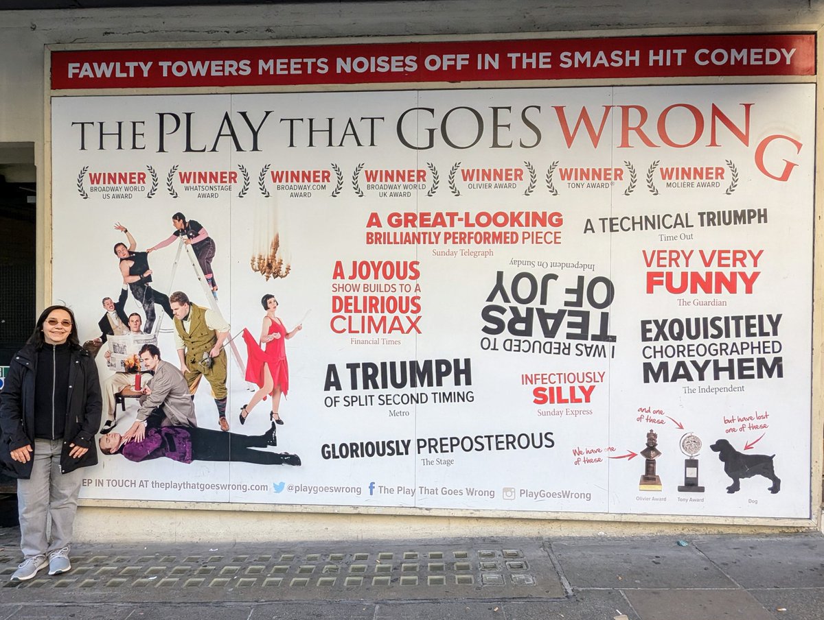 RaD_Adventures's tweet photo. The hilarious farce "The Play That Goes Wrong" is filled with perfectly timed jokes and amazing technical intricacy and is celebrating its 10th anniversary. The play is so successful it has led to two television specials and a series called "The Goes Wrong Show". #PlayGoesWrong https://t.co/2AvVzA6pPb