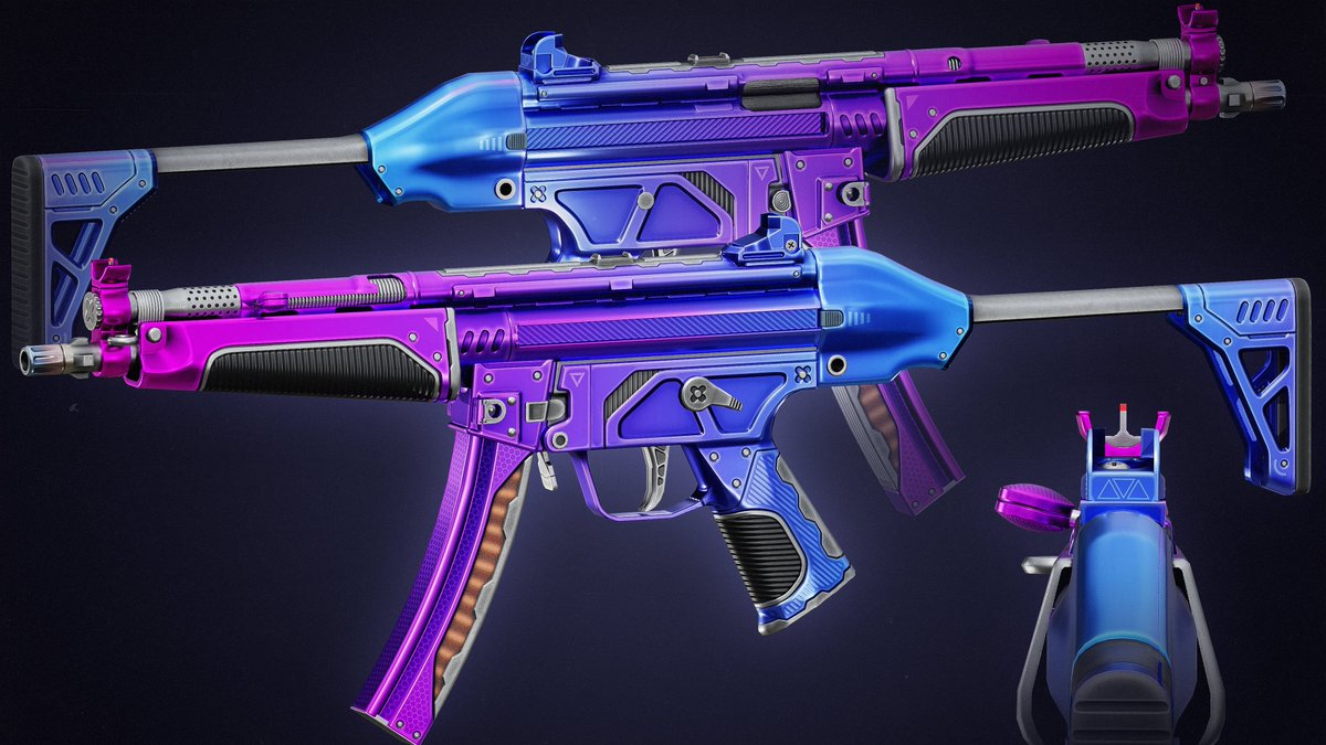 Hey! Here's  my submission for this week!
🟣Cyber Core MP5- steamcommunity.com/sharedfiles/fi…
<a href="/playrust/">Rust</a>