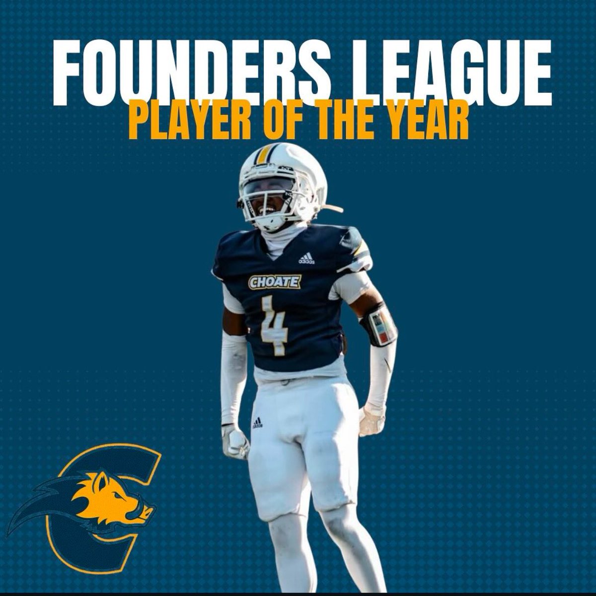 CRHFootball's tweet photo. #4️⃣ @Jeremiah2322 does it all - congrats to Founders League POY! https://t.co/Oaa3KE2rOy