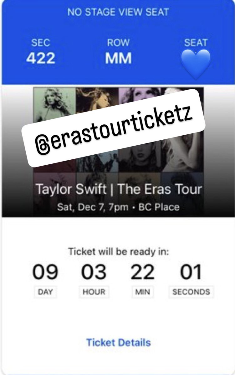 erastourticketz's tweet image. **SELLING**
🩶(2) tickets for Vancouver @ BC Place on 12/7/2024; TOTAL: $39 CAD + PayPal G&amp;amp;S fee 
🩶Please comment with your favorite Taylor Swift song!
🩶Ticket(s) and price have been verified.

*Please no DMs! 🫶🏻