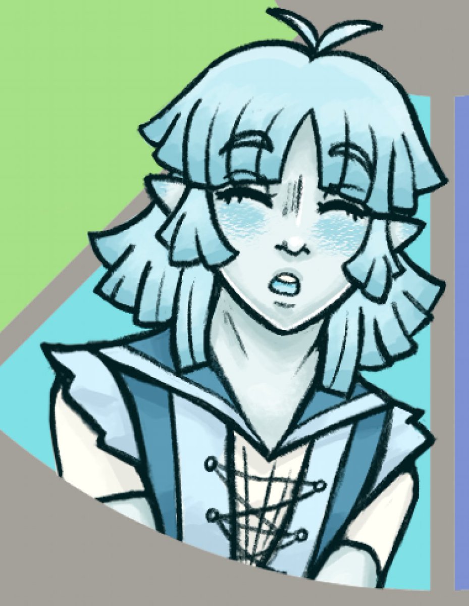 Fullazia's tweet photo. [OCs] Teal!! Estole has a place in my heart as one of the very first nonbinary characters I've ever made and also being Pola's prime motivator in any AU they're both in 😅🩵 https://t.co/cSMHIXpfRC