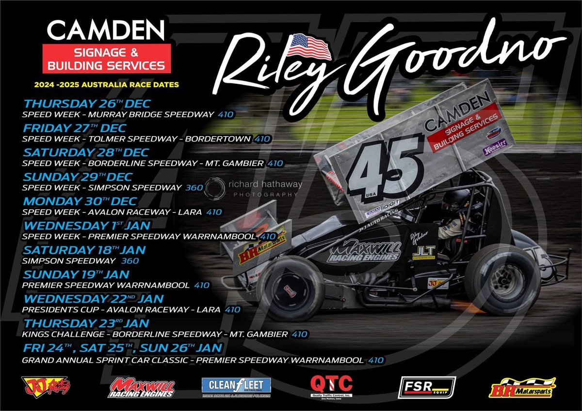 Excited to head back to Australia in the David Challons 45 car! Thank you to Dave for giving me another opportunity to race down under🏁