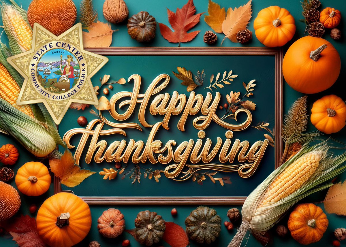 Happy Thanksgiving from SCCCD PD! We're grateful for our campus community's support &amp; partnership. 

Wishing you and your loved ones a joyful, safe, and restful Thanksgiving!

<a href="/SCCCD/">SCCCD</a> <a href="/fresnocity/">Fresno City College</a> <a href="/ClovisCollege/">Clovis Community College</a> <a href="/reedleycollege/">Reedley College</a> <a href="/MaderaCollege/">Madera Community College</a>