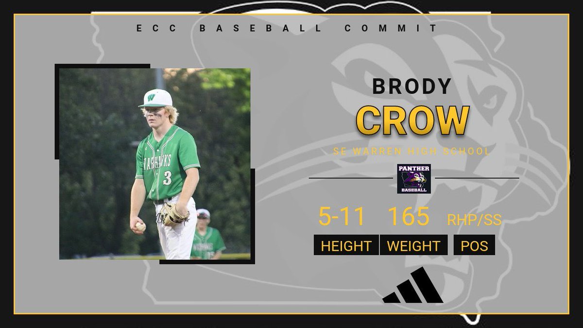 Brody Crow (@brodycrow1) on Twitter photo Iβm excited to announce that I will be continuing my academic and athletic career at Ellsworth Community College. Thank you to my family and friends who have helped me through the process. Go Panthers!π£π‘#commited <a href="/ECCPanthersBB/">ECC BASEBALL</a> Iβm excited to announce that I will be continuing my academic and athletic career at Ellsworth Community College. Thank you to my family and friends who have helped me through the process. Go Panthers!π£π‘#commited <a href="/ECCPanthersBB/">ECC BASEBALL</a>