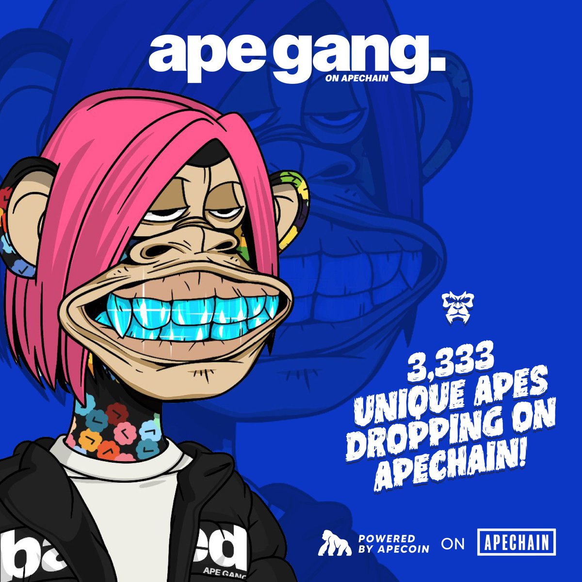 🚨GIVEAWAY🚨

We’re giving away 2 chances to win a free APEGANG NFT for our upcoming mint on ApeChain!

To enter:
1️⃣ Like &amp; RT
2️⃣ Follow <a href="/BasedApeGang/">basedapegang</a> 
3️⃣ Tag 2 friends

Winner chosen in 48hrs