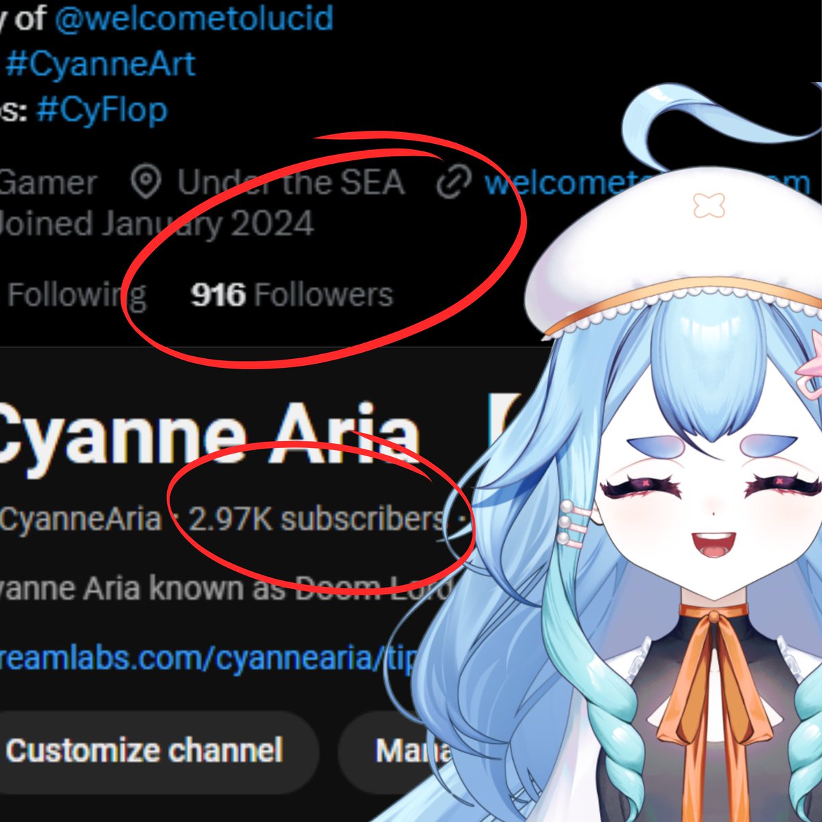 CyanneAria's tweet photo. Did you know the jelly is almost 1k at Twitter and 3k at YouTube!? If we get there before my model debut in Nov. 30th I'll do chibi art giveaway again!!!
#vtuber #VtuberEN https://t.co/NHaUVcl65T