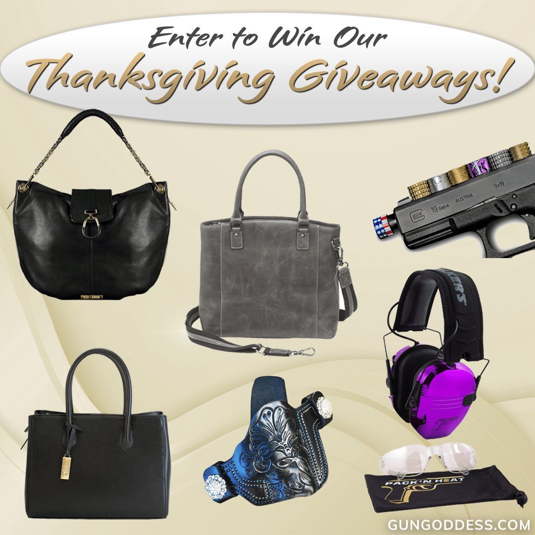 GunGoddess's tweet photo. Here's an early gift for you - our Thanksgiving Giveaways are officially open for entries now!

To enter, go to https://t.co/P3uXJfLKRf and tap on the giveaway images. Come back for one entry per giveaway per day from now through Cyber Monday! https://t.co/zyjoOKtVJl